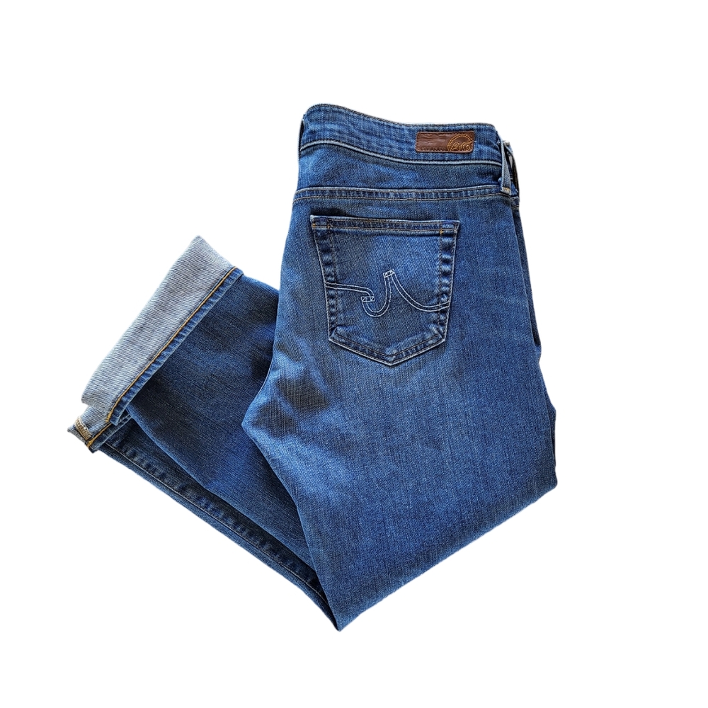 65. Ag Adriano Goldschmied Tomboy Crop Denim Jeans Size 31